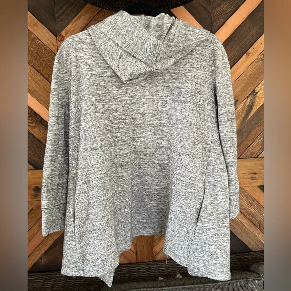 Daily Ritual Women's Cozy Knit Long-Sleeve Hooded Open Cardigan Size Small